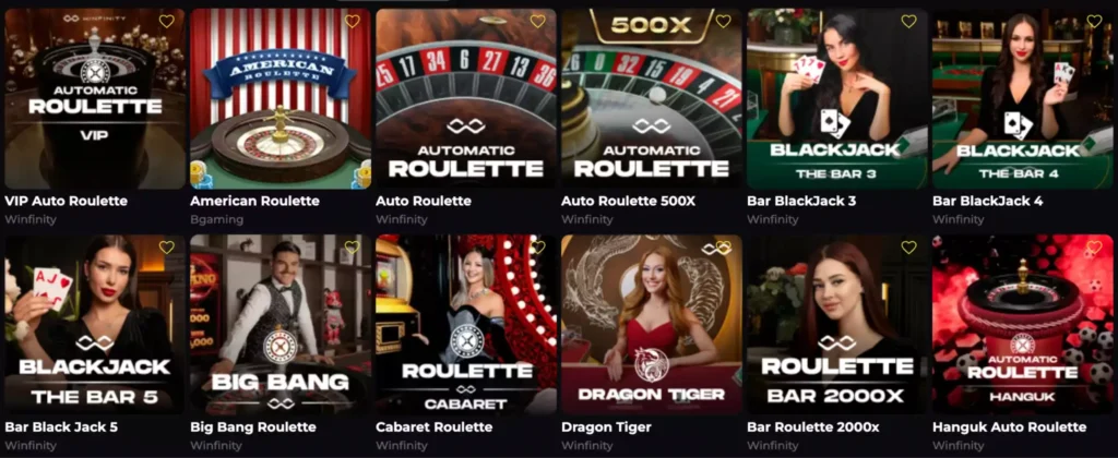 SpinReelz Casino Live Dealer Games